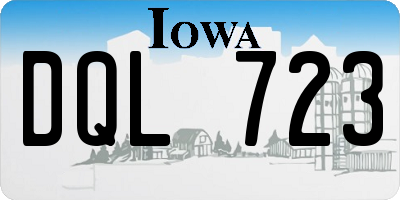 IA license plate DQL723