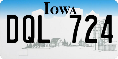 IA license plate DQL724