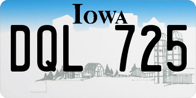 IA license plate DQL725