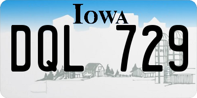 IA license plate DQL729
