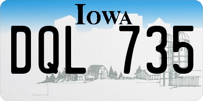 IA license plate DQL735