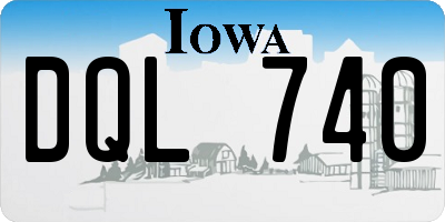 IA license plate DQL740