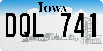 IA license plate DQL741