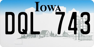 IA license plate DQL743