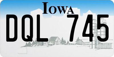 IA license plate DQL745