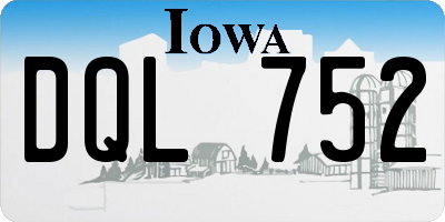 IA license plate DQL752