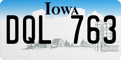 IA license plate DQL763