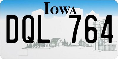 IA license plate DQL764