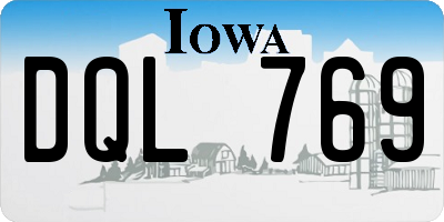 IA license plate DQL769