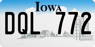 IA license plate DQL772