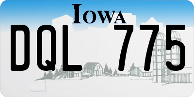 IA license plate DQL775