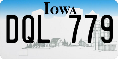 IA license plate DQL779