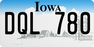 IA license plate DQL780