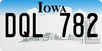IA license plate DQL782