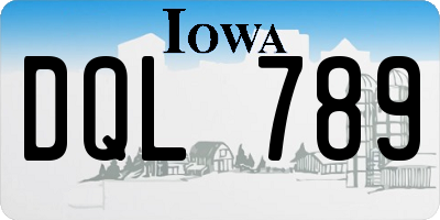 IA license plate DQL789