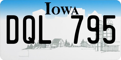 IA license plate DQL795