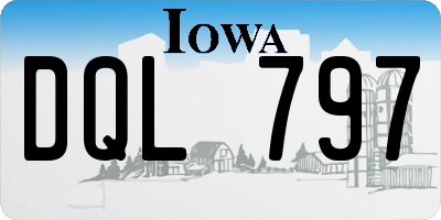 IA license plate DQL797