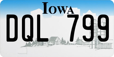 IA license plate DQL799