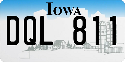 IA license plate DQL811