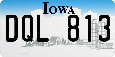 IA license plate DQL813