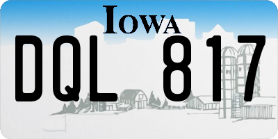 IA license plate DQL817