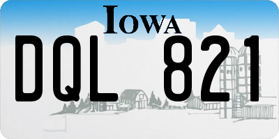 IA license plate DQL821