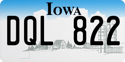 IA license plate DQL822