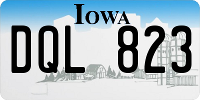 IA license plate DQL823