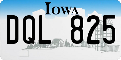 IA license plate DQL825