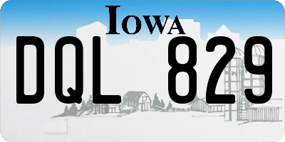 IA license plate DQL829