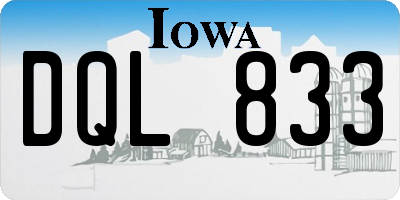 IA license plate DQL833