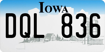 IA license plate DQL836