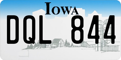 IA license plate DQL844