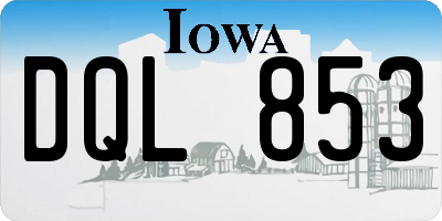 IA license plate DQL853