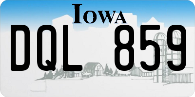 IA license plate DQL859