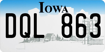 IA license plate DQL863