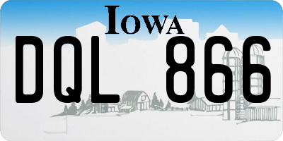 IA license plate DQL866