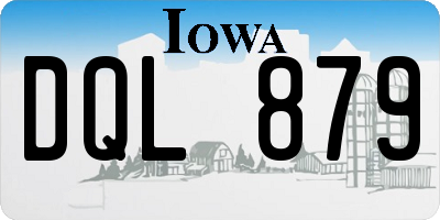 IA license plate DQL879