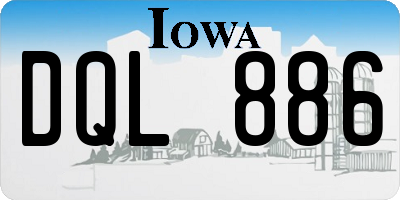 IA license plate DQL886