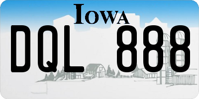 IA license plate DQL888