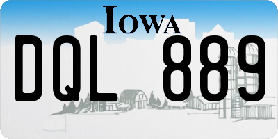 IA license plate DQL889