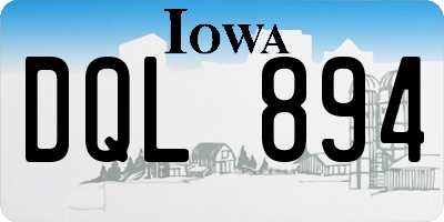 IA license plate DQL894