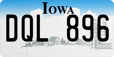 IA license plate DQL896