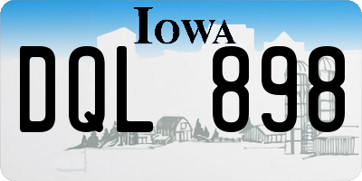 IA license plate DQL898