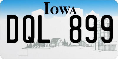 IA license plate DQL899