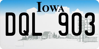 IA license plate DQL903