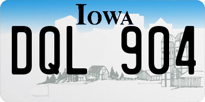 IA license plate DQL904