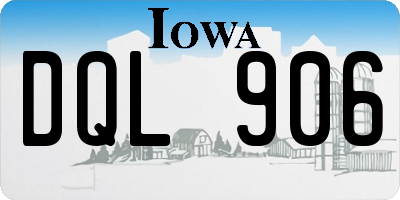 IA license plate DQL906