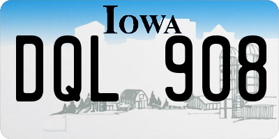 IA license plate DQL908