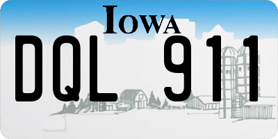 IA license plate DQL911
